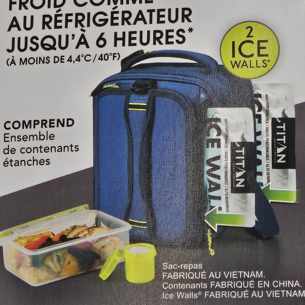 New titan deep freeze expandable lunchbox with container and 2 Ice walls - Picture 8 of 15